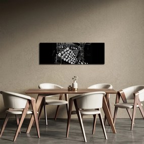 Tablou - Desen în stilul lui Banksy (cu ceas) (90x30 cm)