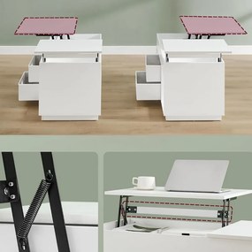 Măsuță de conferință E1021 WT, albă