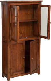 Vitrina, L68 25 H130 cm, nuc antic, lemn masiv