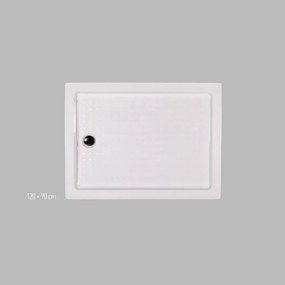 Cădiță de duș asimetrică cu înălțimea de 120 cm, 120x90x15 cm