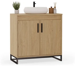 Mobilier de baie sub chiuvetăa - Stejar de piatră