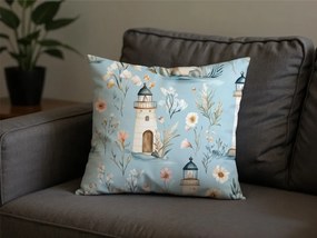 Fata de perna din bumbac LIGHTHOUSE POLY 45x45 cm, albastru