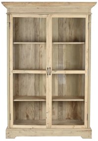 Vitrina, natur, din lemn reciclat, Pastel