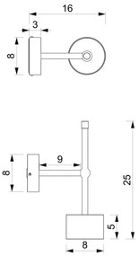 Lampă de perete ARENA 1xGX53/11W/230V albă/crom