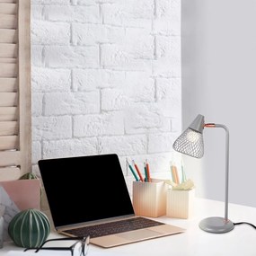 Veioza, lampa de masa design industrial Fanny gri