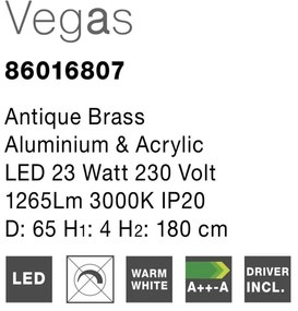 Lustra LED moderna diametru 65cm, Vegas