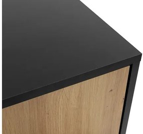 Noptieră Oksewo 1SZ (Stejar artisan + Negru) . 1104518
