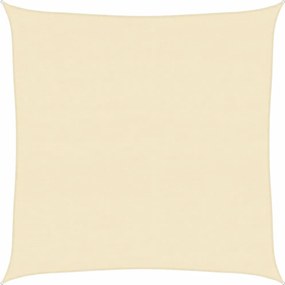 vidaXL Pânză parasolar, crem, 4,5 x 4,5 m, HDPE, 160 g/m²