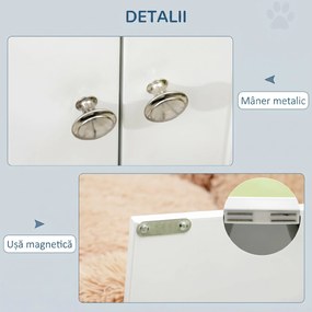 Boluri Înălțate PawHut pentru Câini Mari cu Dulap de Depozitare 44L, Suport Înălțat pentru Hrănirea Confortabilă a Câinilor | Aosom Romania