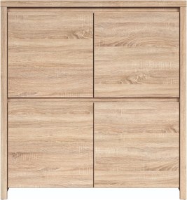 Comoda KASPIAN KOM4D, stejar sonoma, PAL melaminat, 105x41x113 cm