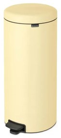 Cos de gunoi cu pedala Brabantia NewIcon 1008852, 30 L, Inchidere usoara, Baza antiderapantă, Galben