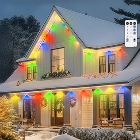 Aigostar - Instalație luminoasă de Crăciun LED dimmabilă pentru exterior 50xLED/8 funcții 20m IP44 multicolor + telecomandă