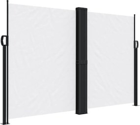 vidaXL Copertină laterală retractabilă, alb, 160x1200 cm