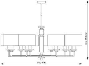 Candelabru modern realizat manual Artu 10L