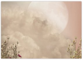Tablou - Luna plină roz (70x50 cm)