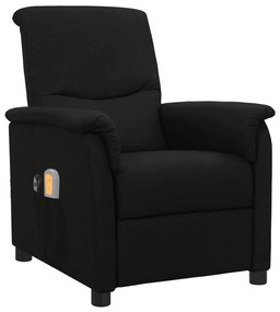 3098558 vidaXL Fotoliu de masaj electric rabatabil, negru, textil