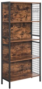 Bibliotecă NAVARO maro/negru