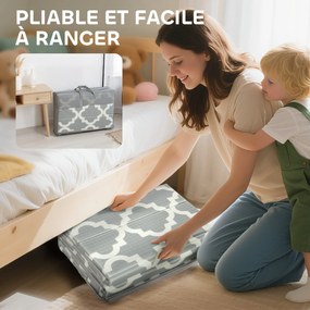 AIYAPLAY Covoraș de joacă pentru bebeluși pliabil și reversibil, covoraș de podea din spumă gros, 202 x 180,5 x 1 cm, multicolor | Aosom Romania