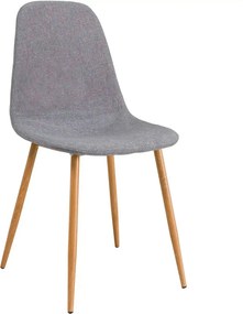 Scaun FOX, gri/stejar, stofa/metal, 46x44x86 cm