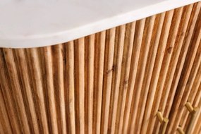 Comoda lemn de mango, marmura alba TRES CHIC 70cm