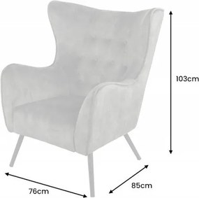 Fotoliu design elegant Amsterdam, catifea verde