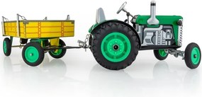 Tractor cu remorcă cu cheiță KOVAP verde/galben