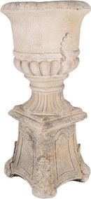 Jardinieră decorativă, bej, stil baroc, 33x33x69 cm