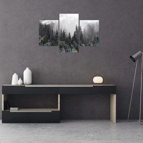 Tablou - Pădure cu elemente ilustrate (90x60 cm)