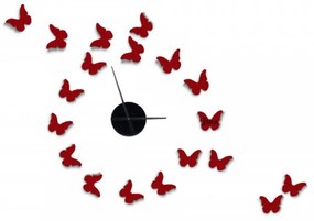 Sticker de perete cu ceas decorativ, 100 x 80 cm, Butterflies Mauro Ferreti
