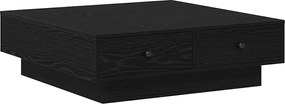 vidaXL Masă de cafea Stejar Negru 90 x 90 x 28 cm Lemn compozit