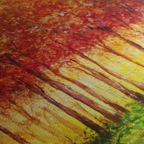 Tablou - Pictura pădurii cu frunziș (70x50 cm)
