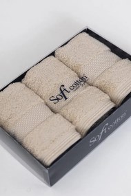 Set cadou prosoape mici DELUXE, 3 buc Bej deschis / Light beige