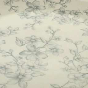 Set de 6 farfurii plate Flori delicate 26 cm, gri