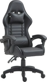 Scaun gaming X-PLAY, negru, piele ecologica, 64x65x123/132 cm