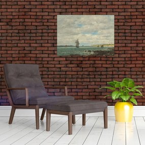 Tablou - Eugène Boudin, Coast of Brittany, reproducere (70x50 cm)