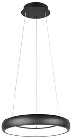 Lustră negru-mat LED cu intensitate reglabilă cu abajur din metal ø 46 cm Cardona – Trio