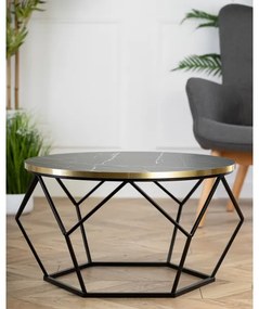 Măsuță de cafea DIAMOND 40x70 cm negru/auriu