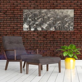 Tablou - Turmă de antilope sălbatice (120x50 cm)