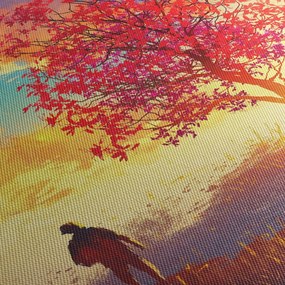 Tablou - casa în deal (120x50 cm)
