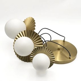 Lustră suspendată pe cablu CHITA 3xG9/5W/230V aurie