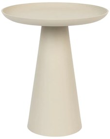 Măsuță auxiliară din aluminiu White Label Ringar, ø 39,5 cm, bej