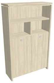 Dulap înalt pentru haine Verno 128 x 46 x 210 cm, cu rafturi, salcâm