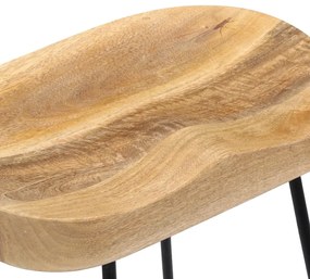 Scaune de bar Gavin, 2 buc., lemn masiv de mango 2, 45 x 40 x 62 cm