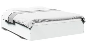 3281000 vidaXL Cadru de pat, alb, 160x200 cm, lemn prelucrat