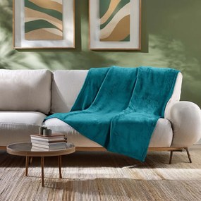 Pătură albastră din microflanel 125x150 cm Flanou – douceur d'intérieur