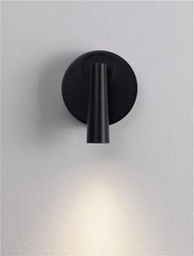 Aplica cu Spot LED directionabil stil minimalist TICO negru, NVL-9695147
