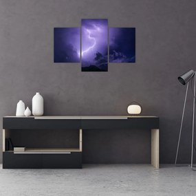 Tablou - cerul violet cu fulger (90x60 cm)