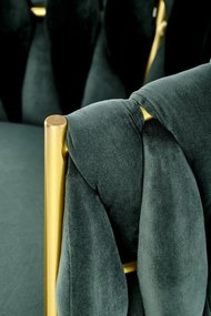 Scaun K517 velvet verde/auriu