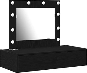 vidaXL Masă de Machiaj cu sertar Negru 83 x 40 x 70 cm Lemn compozit