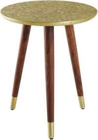 Masuta auxiliara design unicat Alcasar 50cm, auriu antic